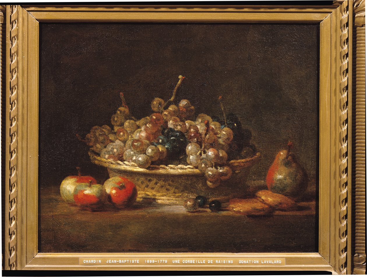 Mand met druiven, 1765 door Jean Baptiste Simeon Chardin