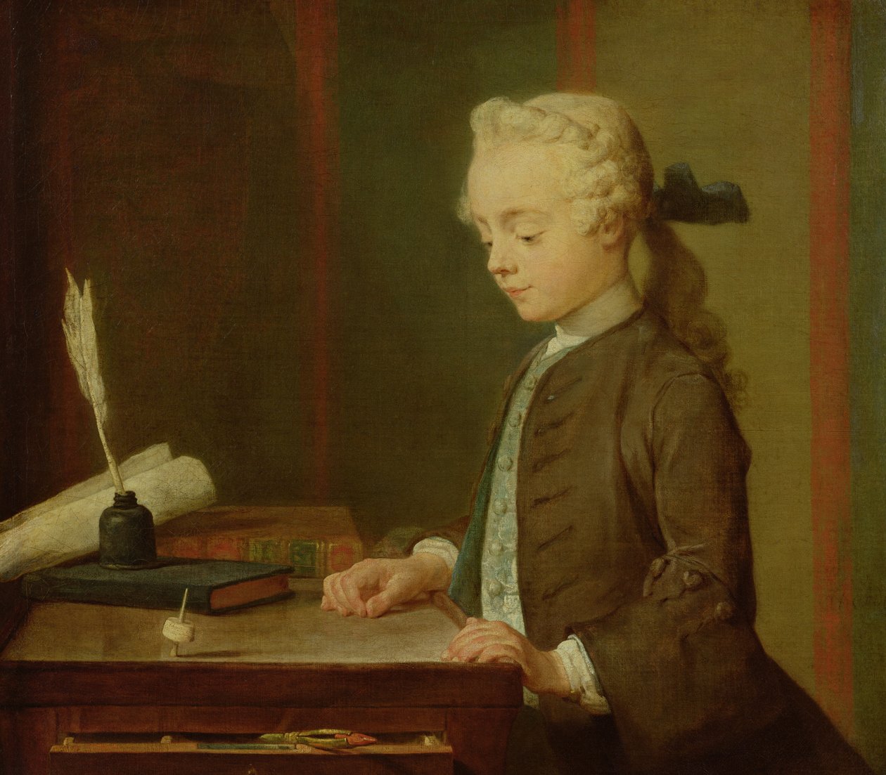 Kind met een tol, 1738 door Jean-Baptiste Simeon Chardin