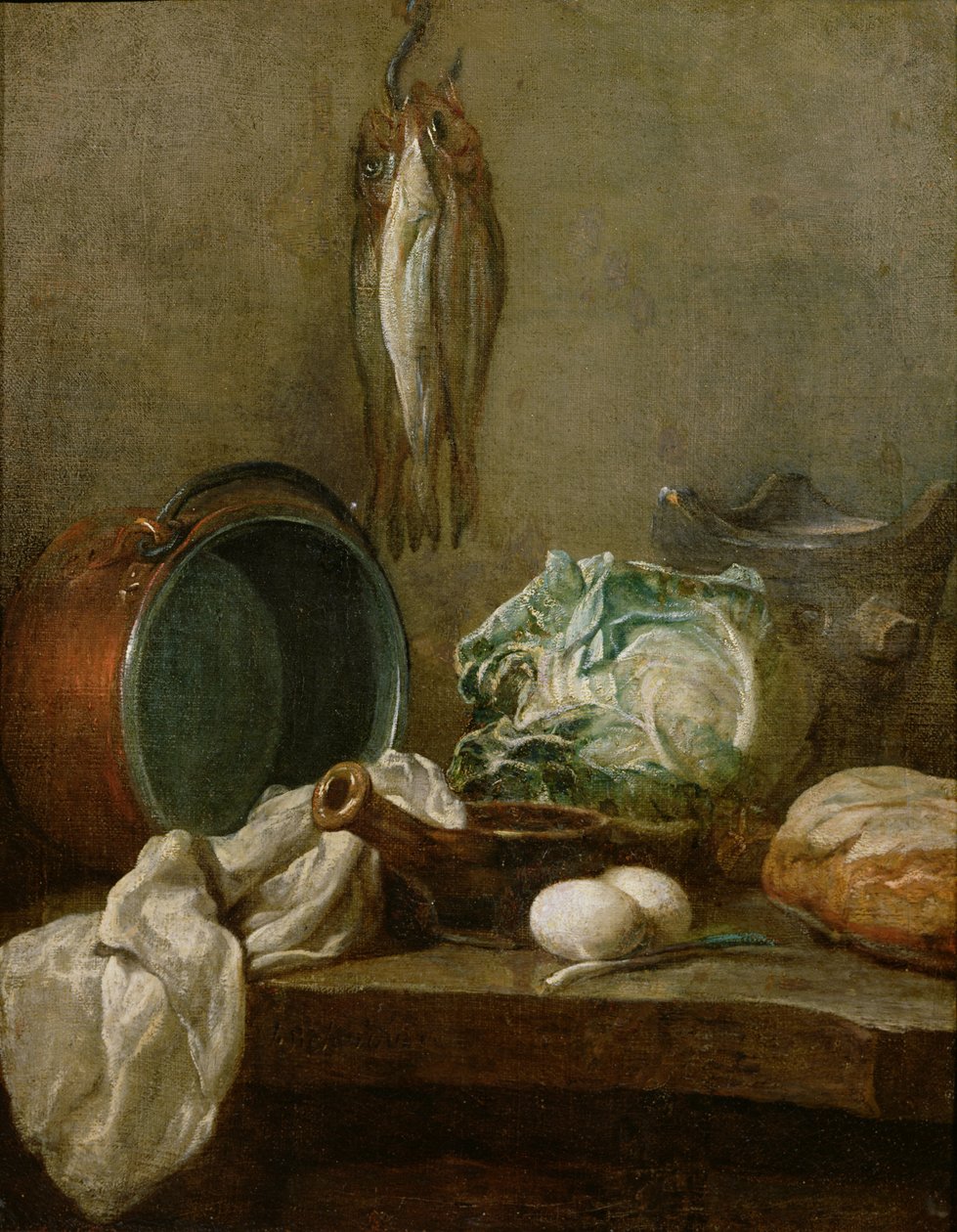 Stilleven, c.1731-33 door Jean Baptiste Simeon Chardin
