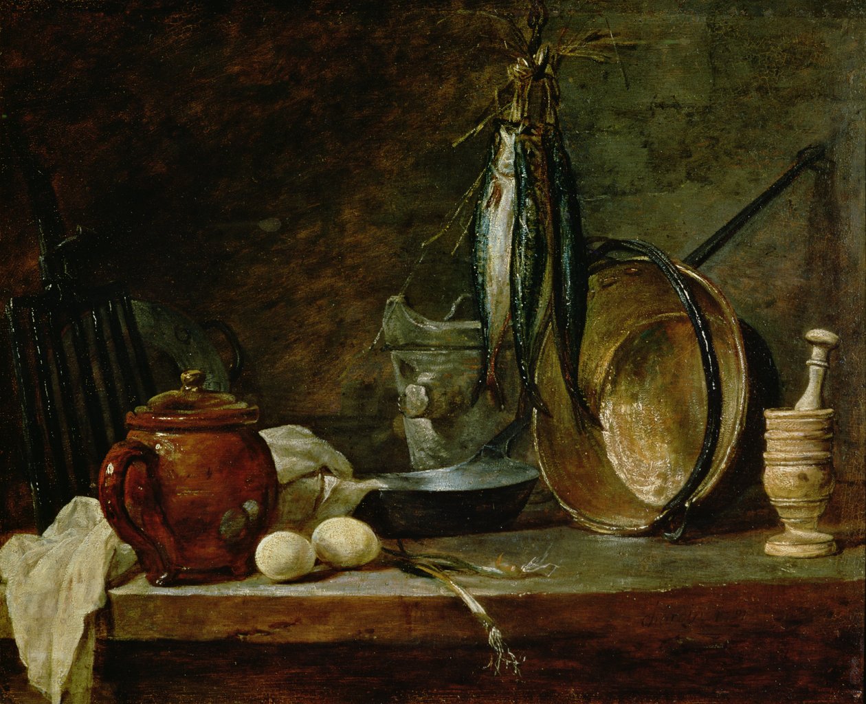 Stilleven: Vastenmenu, 1731 door Jean Baptiste Simeon Chardin