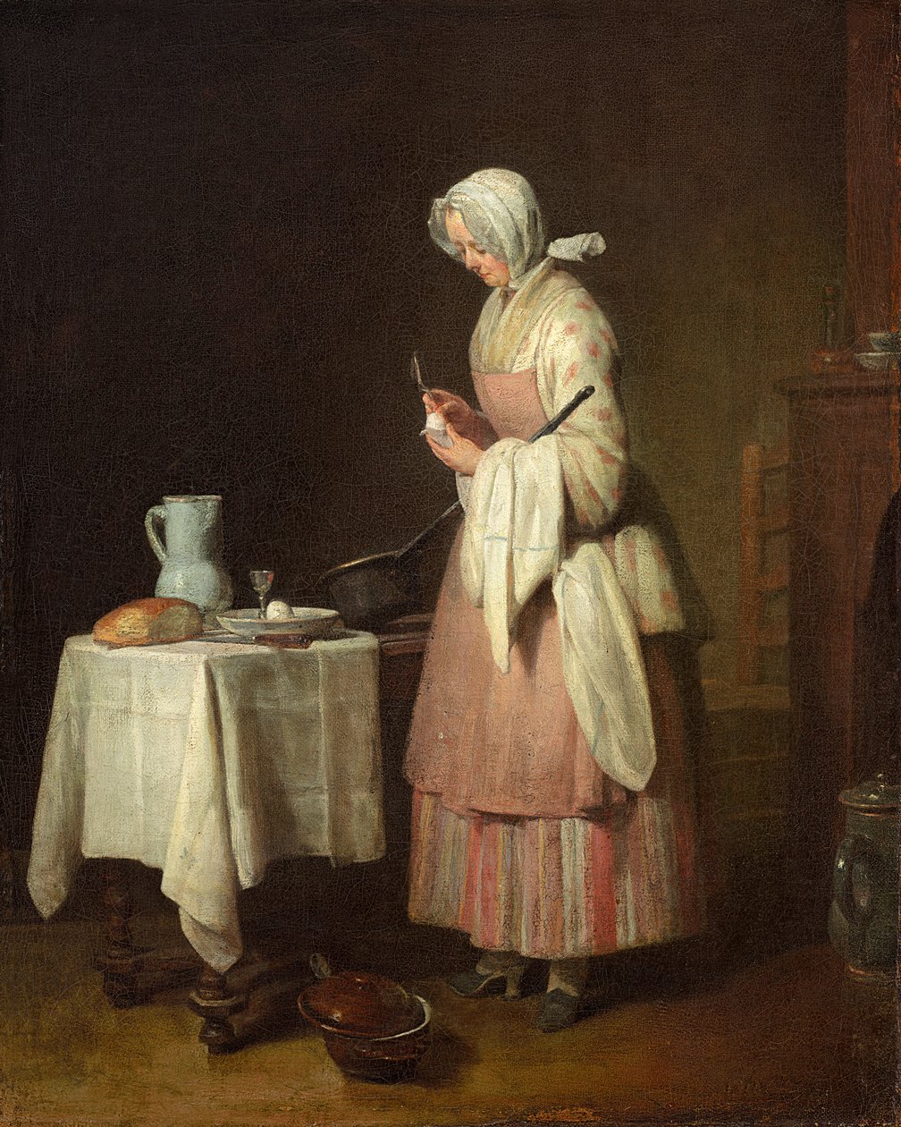 De Attente Verpleegster door Jean-Baptiste Simeon Chardin