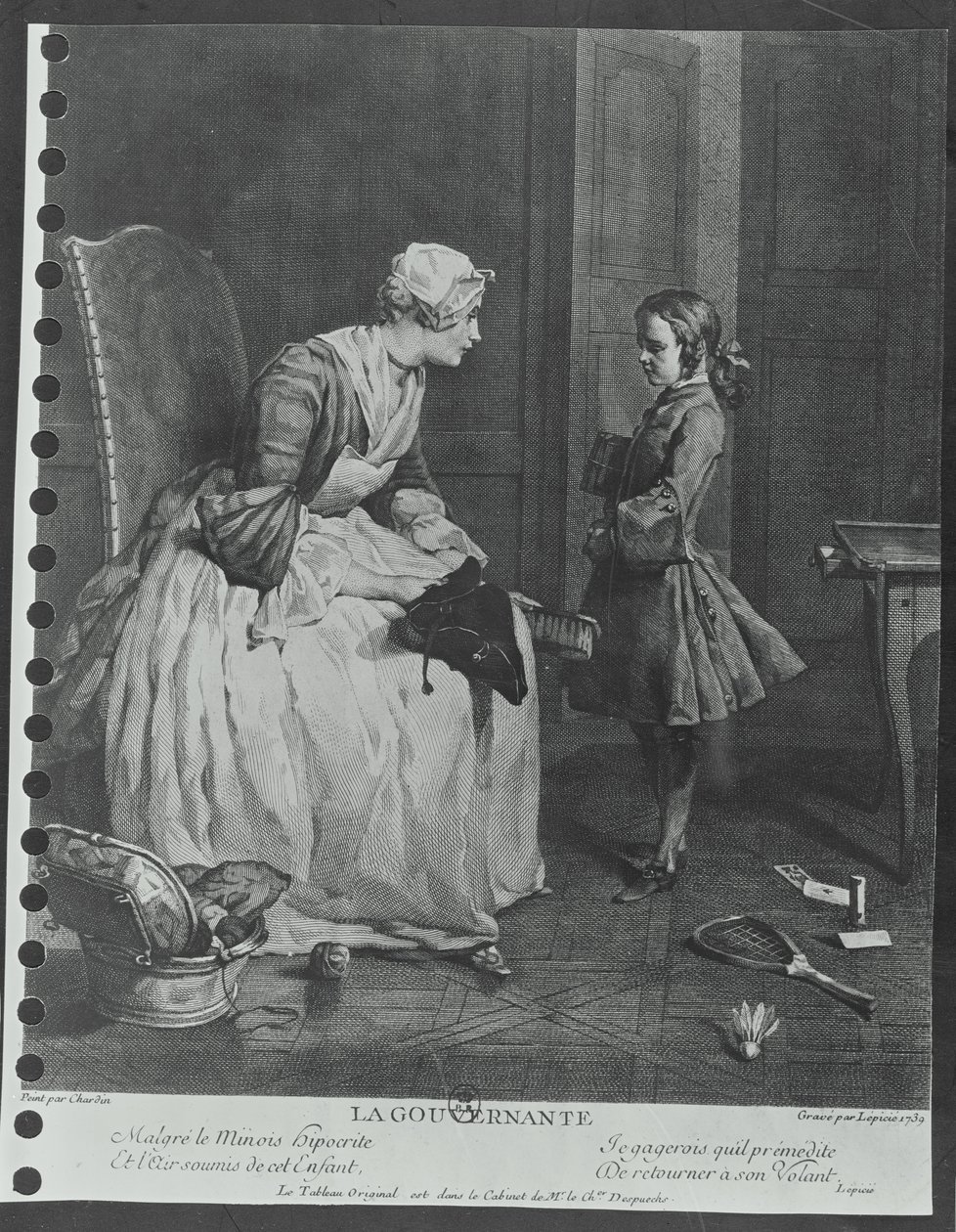 De gouvernante, 1739 door Jean Baptiste Simeon Chardin