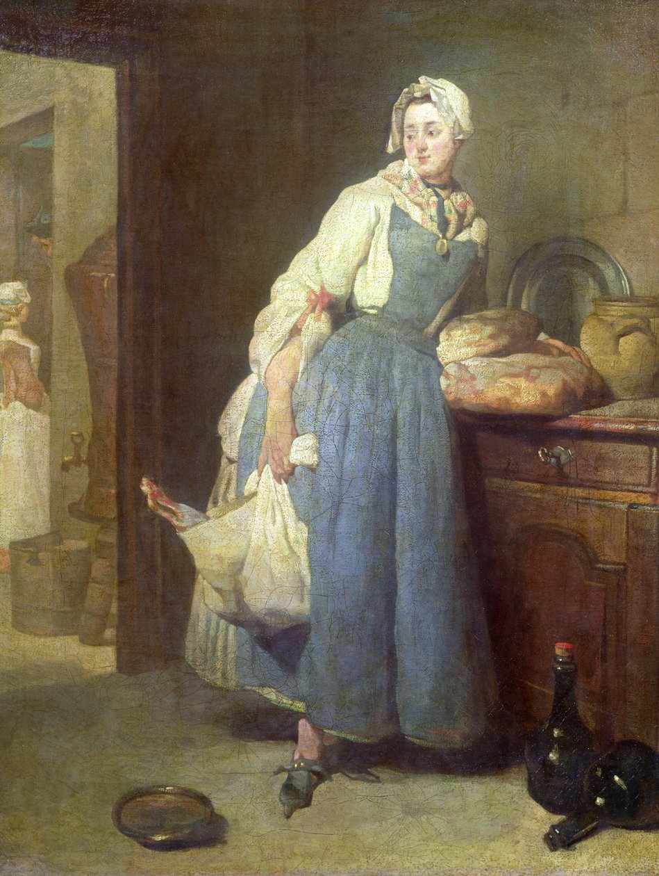 De Keukenmeid met Voorzieningen, 1739 door Jean Baptiste Simeon Chardin