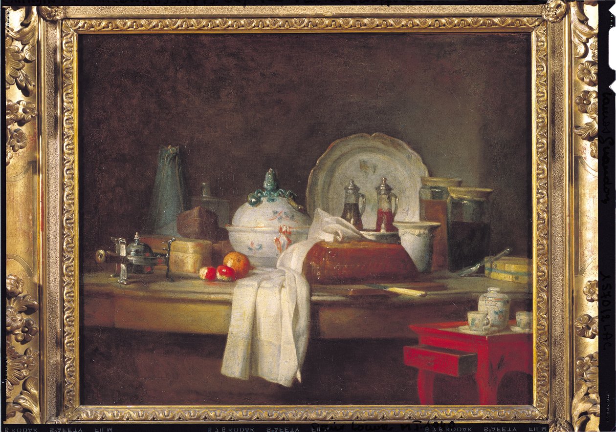 De officiersmess of de resten van een lunch, 1763 door Jean Baptiste Simeon Chardin