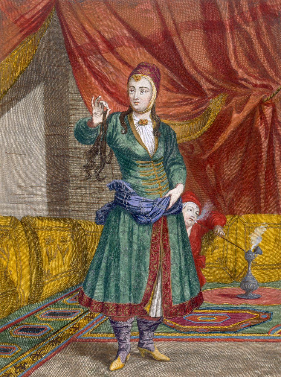 Een Perzisch meisje, c.1708 door Jean Baptiste Vanmour