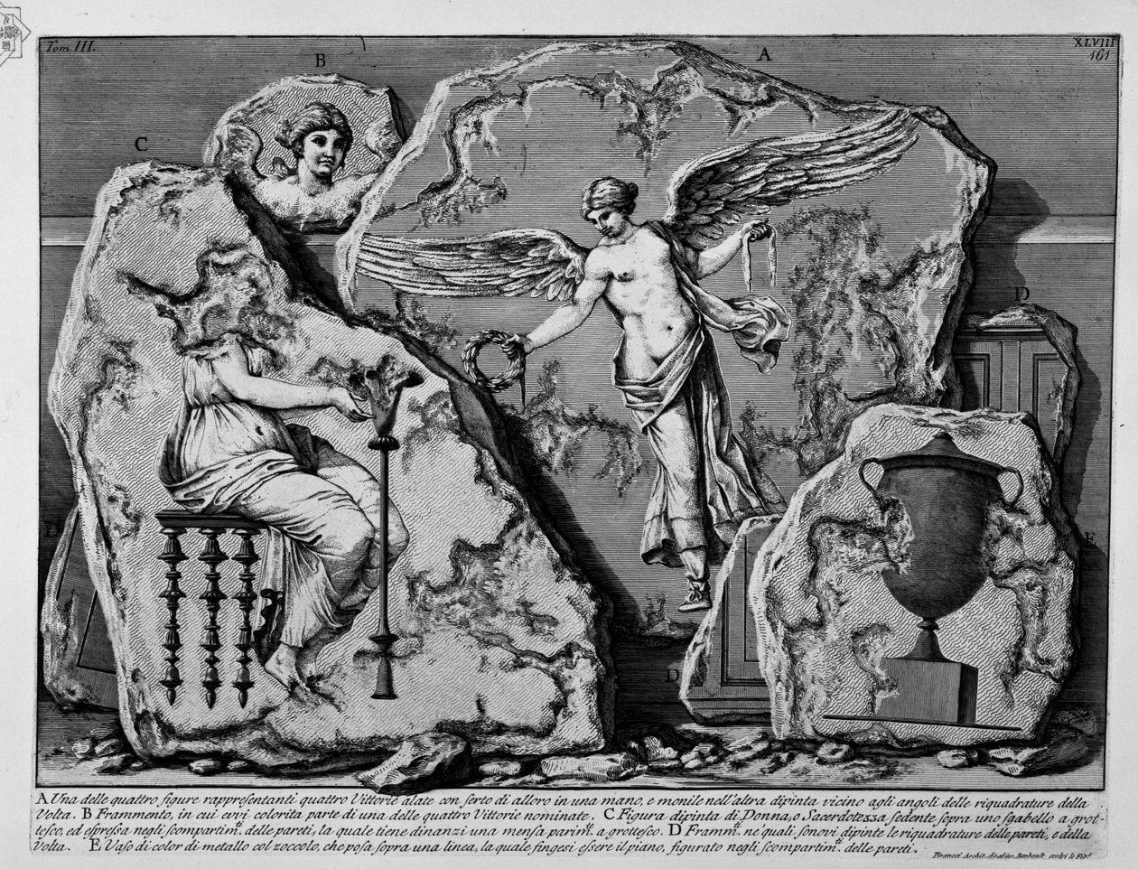 Piramide van Caius Cestius door Jean Barbault