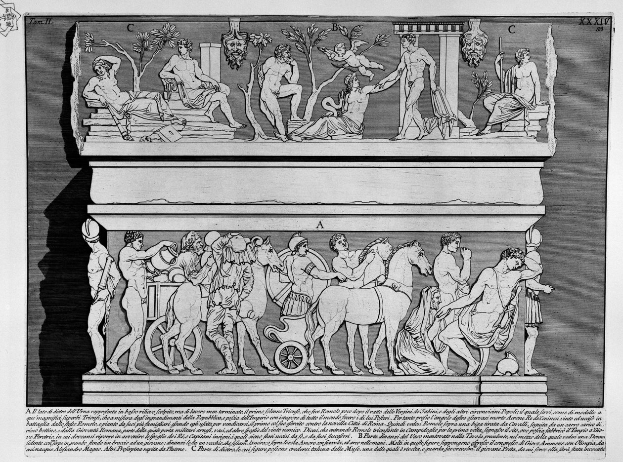 Sarcophagus van Alexander Severus en Julia Mamaea van Monte del Grano door Jean Barbault