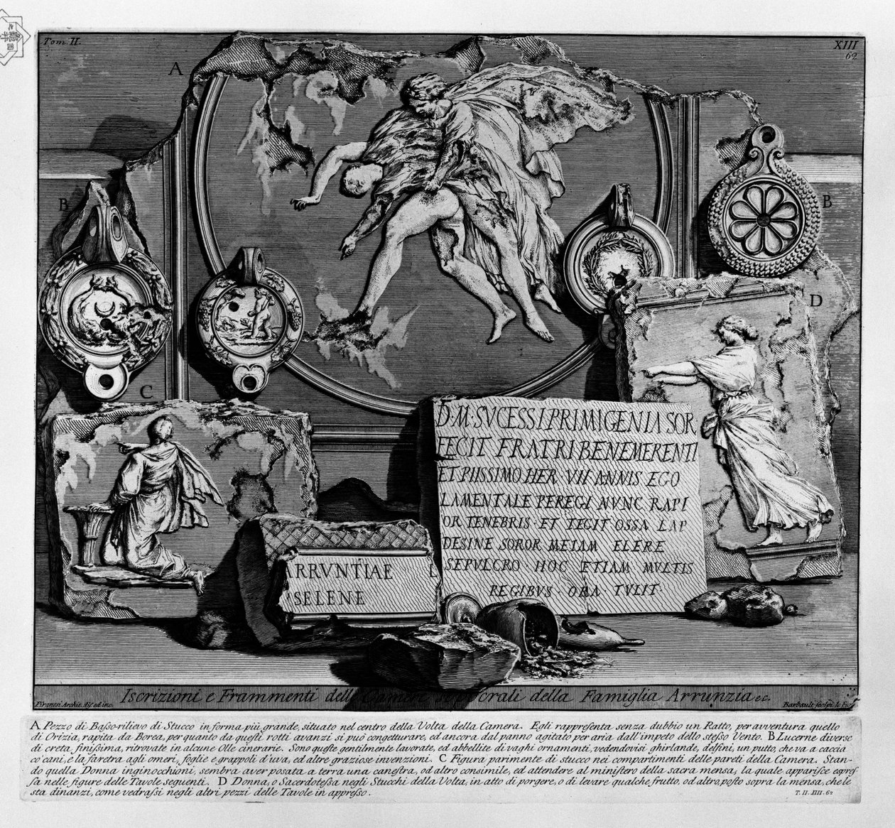 Het graf van de familie L. Arrunzio door Jean Barbault