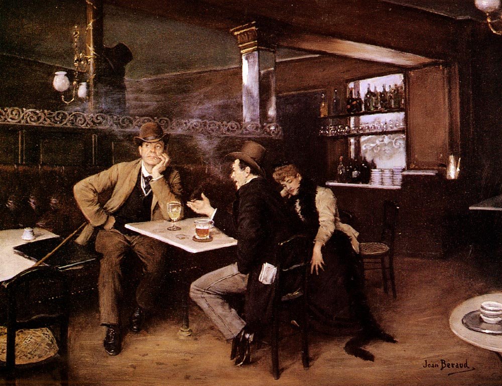 In het bistro door Jean Beraud
