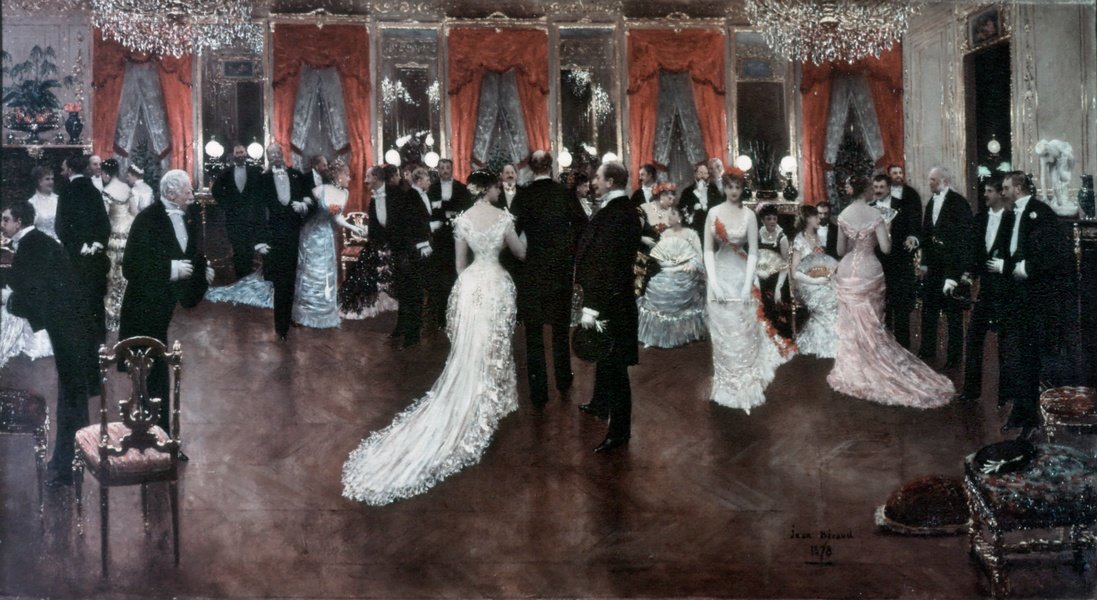 Soiree in Hotel Caillebotte in de Rue Monceau in 1878 door Jean Beraud