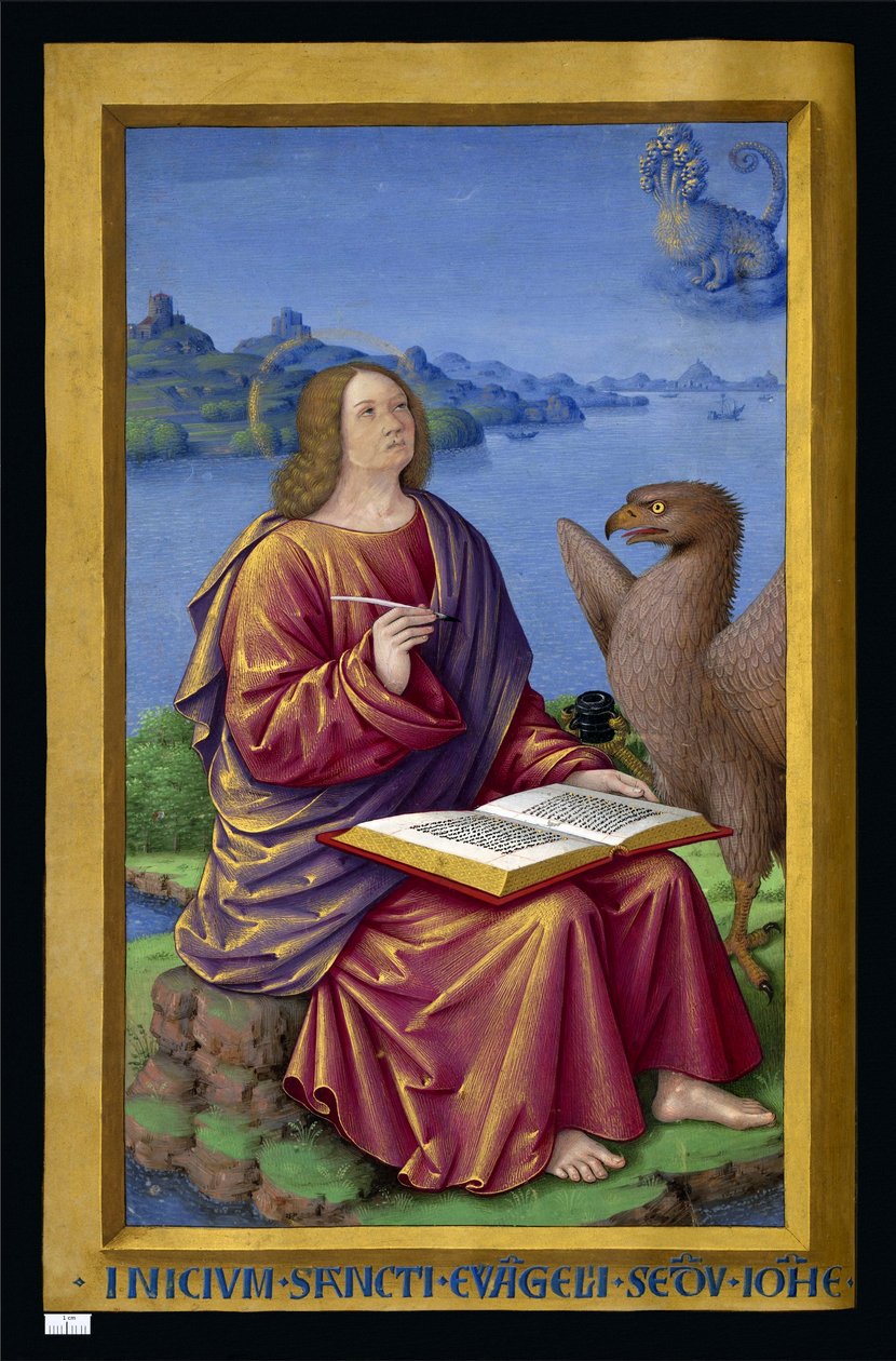 Johannes de Evangelist door Jean Bourdichon