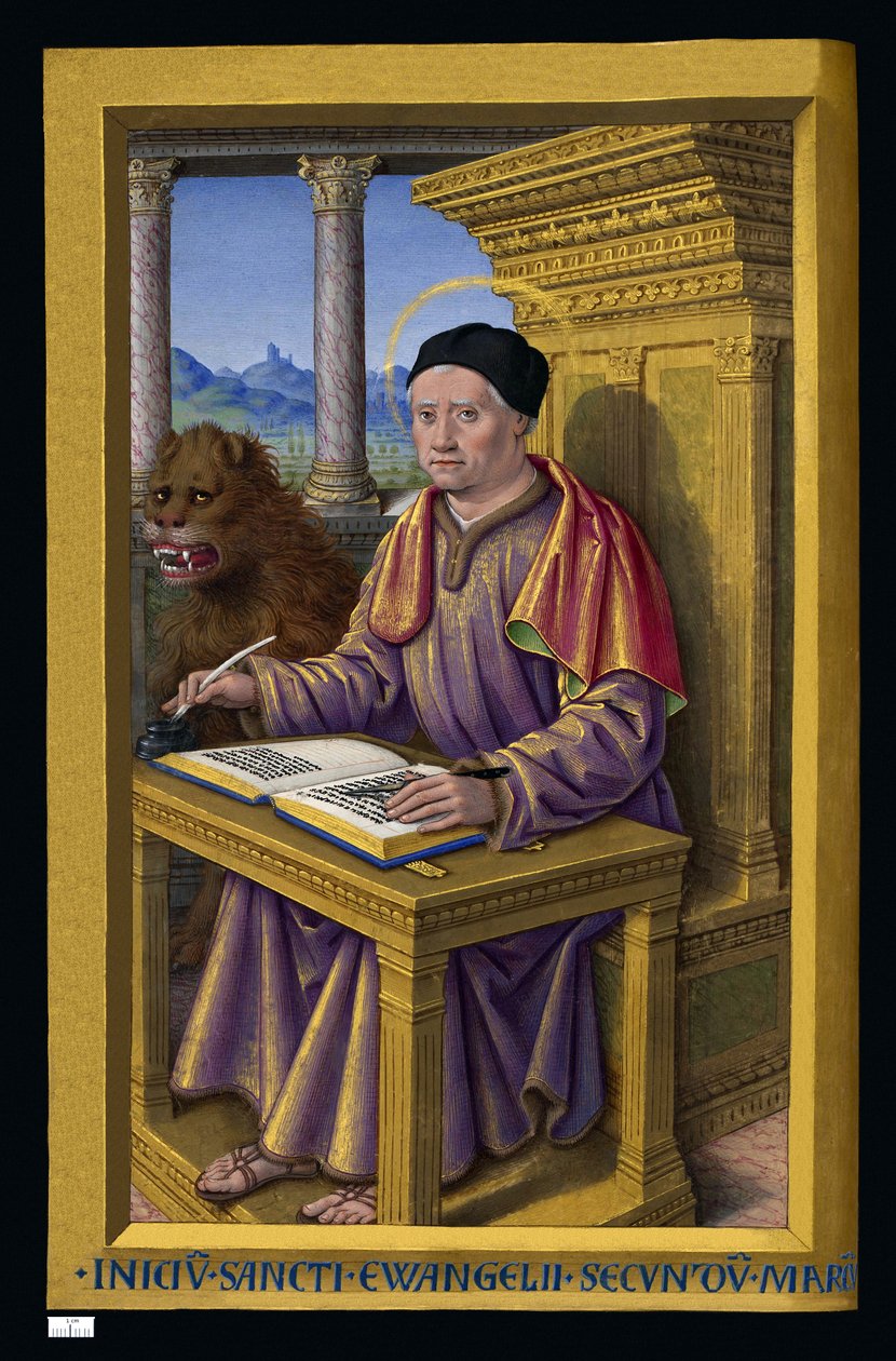 Marcus de Evangelist door Jean Bourdichon