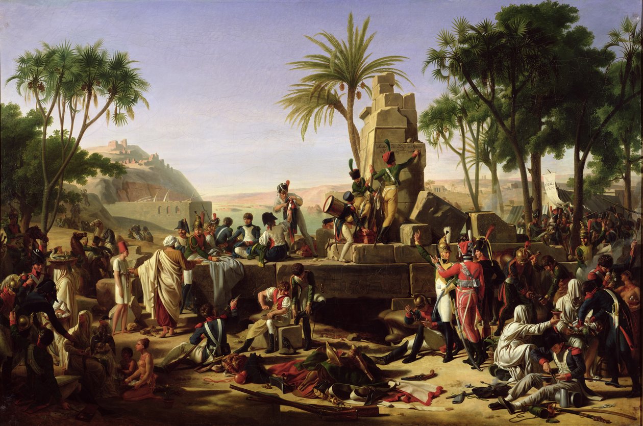 Troepen gestopt aan de oevers van de Nijl, 2 februari 1799, 1812 door Jean Charles Tardieu