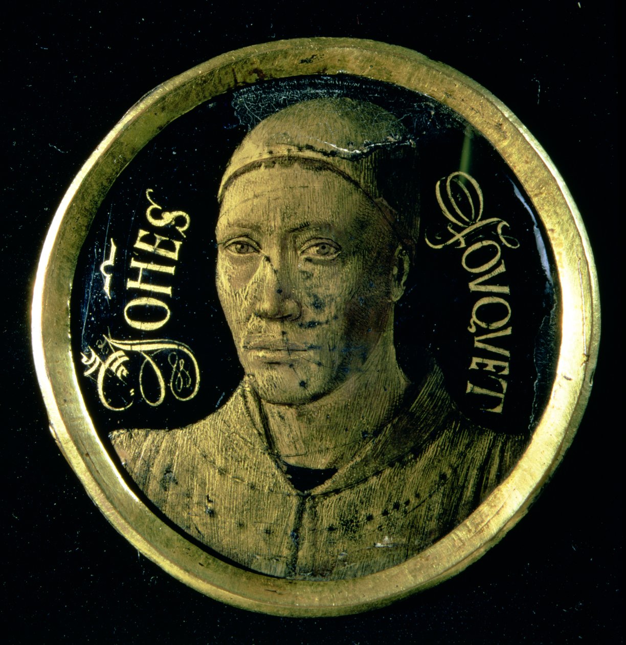 Zelfportret medaillon, ca. 1450 door Jean Fouquet