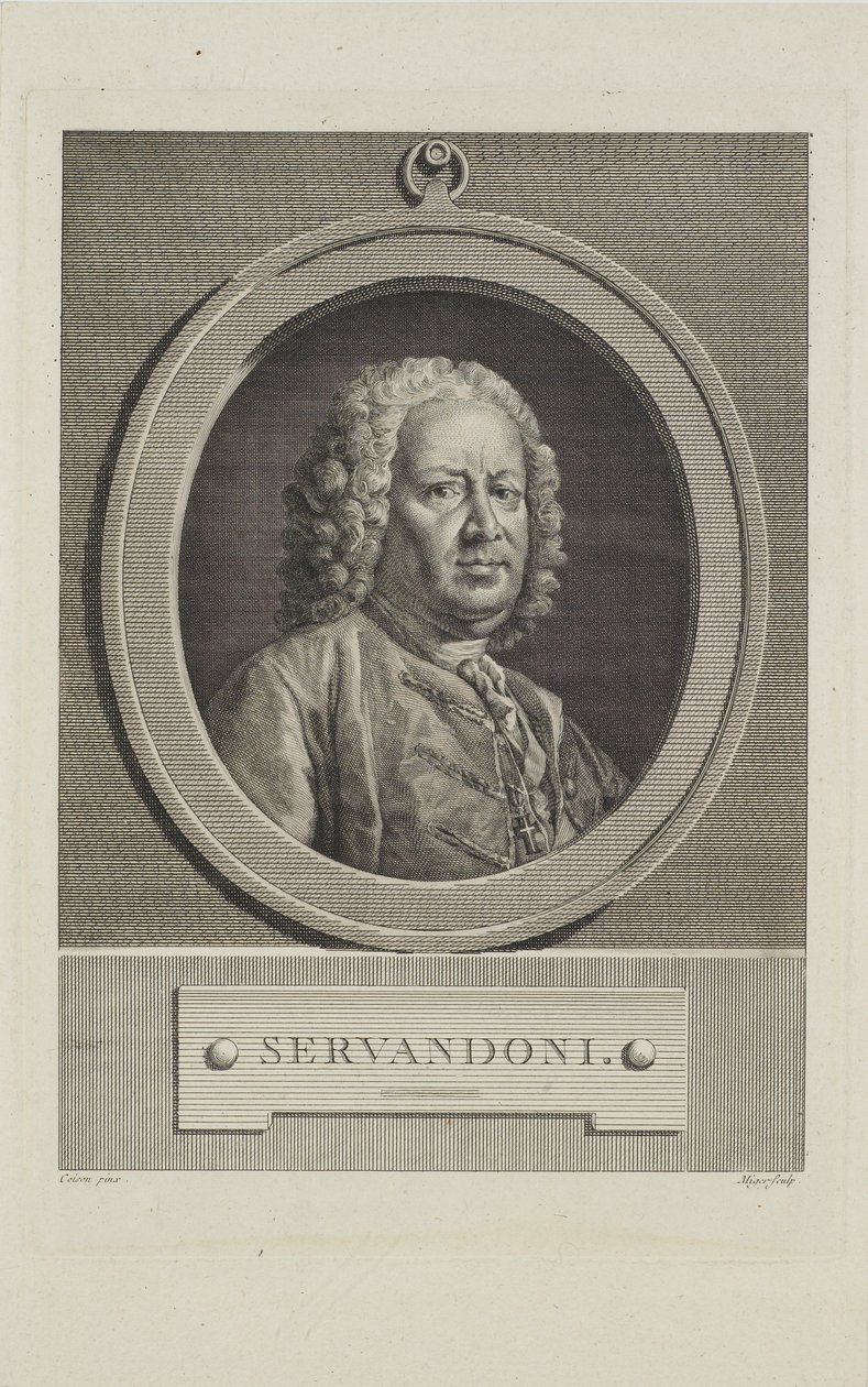 Servandoni, gegraveerd door Simon Charles Miger, c.1766 door Jean Francois Colson