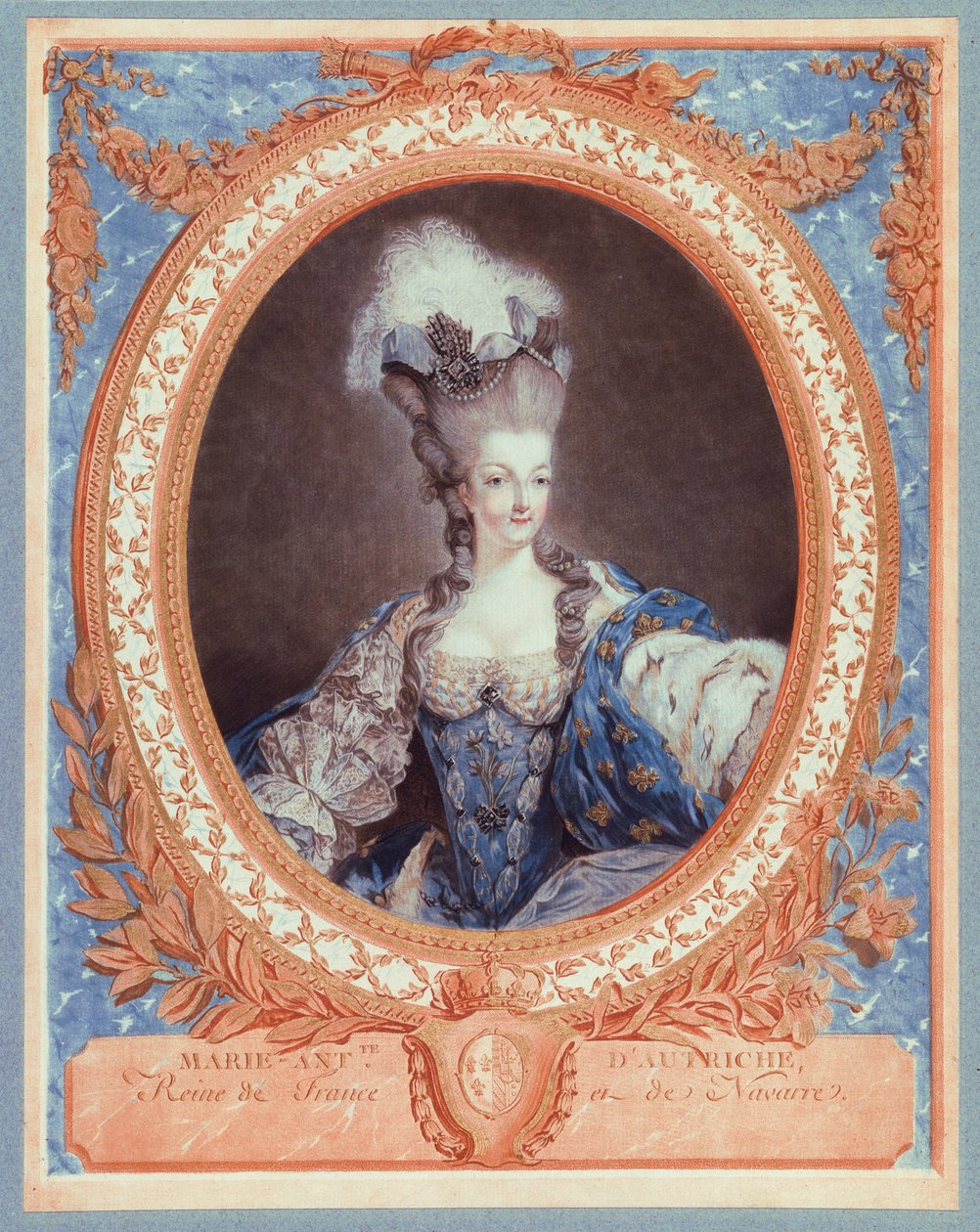 Marie Antoinette, Koningin van Frankrijk en Navarra door Jean-Francois Janinet