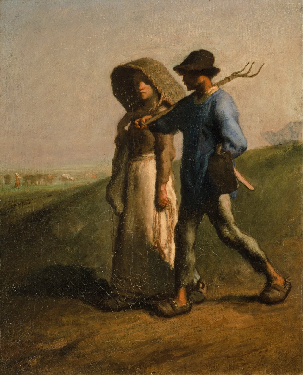 Op weg naar werk door Jean Francois Millet