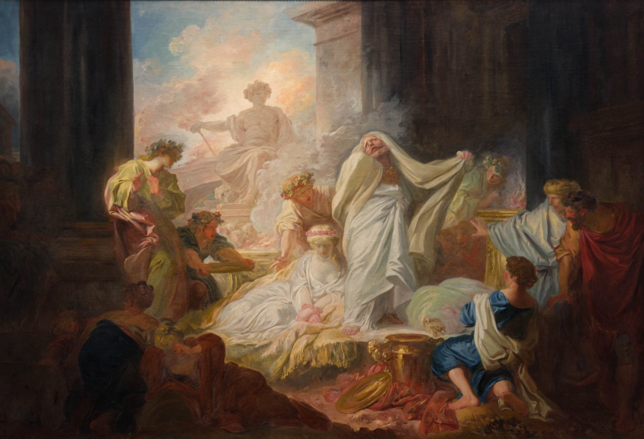 Coresus en Callirrhoé door Jean-Honore Fragonard