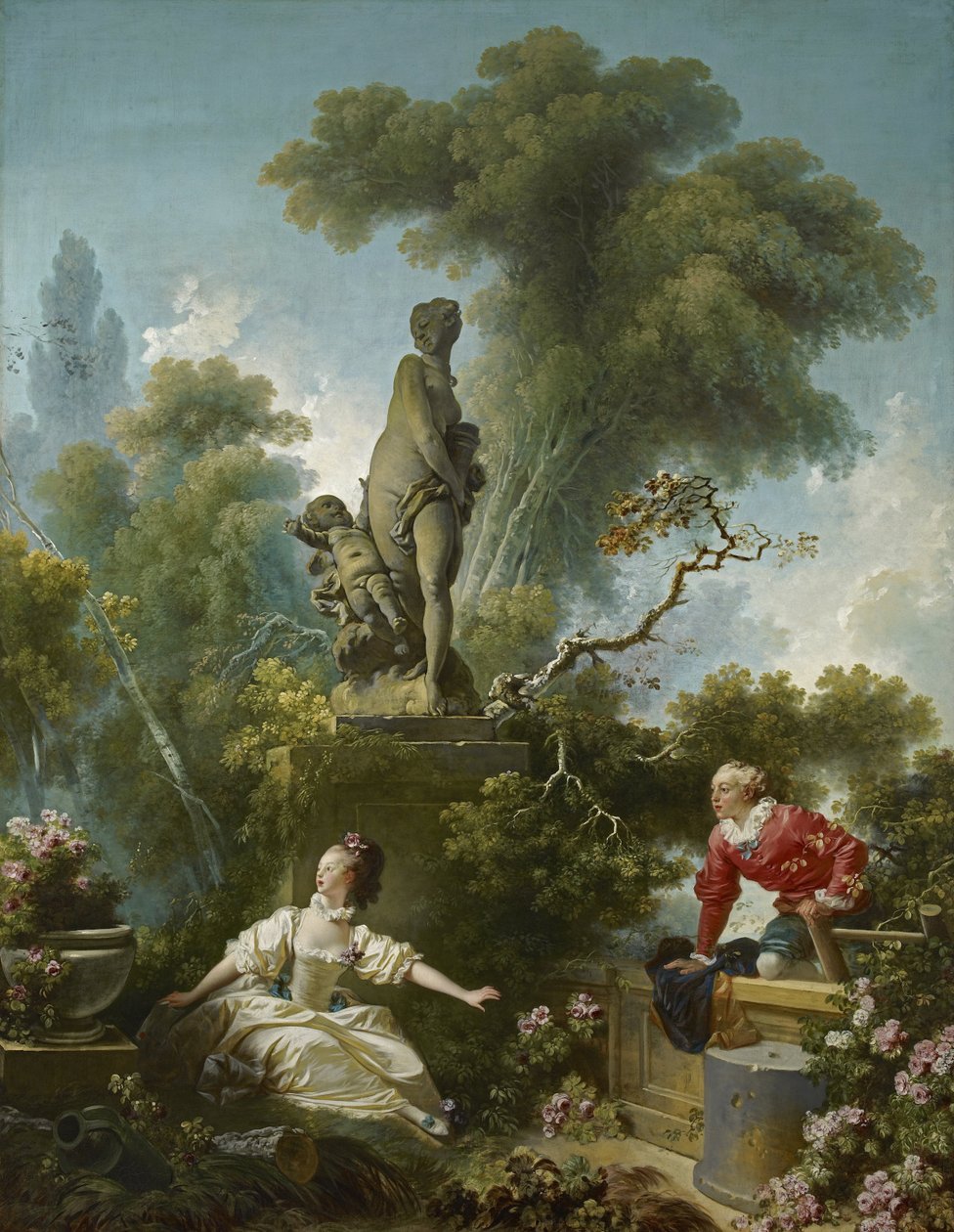 De vooruitgang van de liefde door Jean-Honore Fragonard