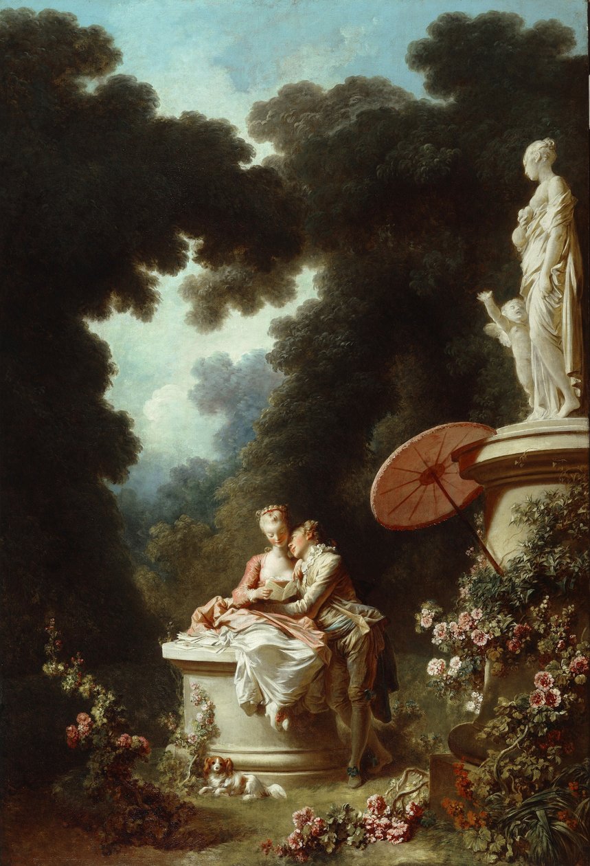 Liefdesbrieven door Jean-Honore Fragonard