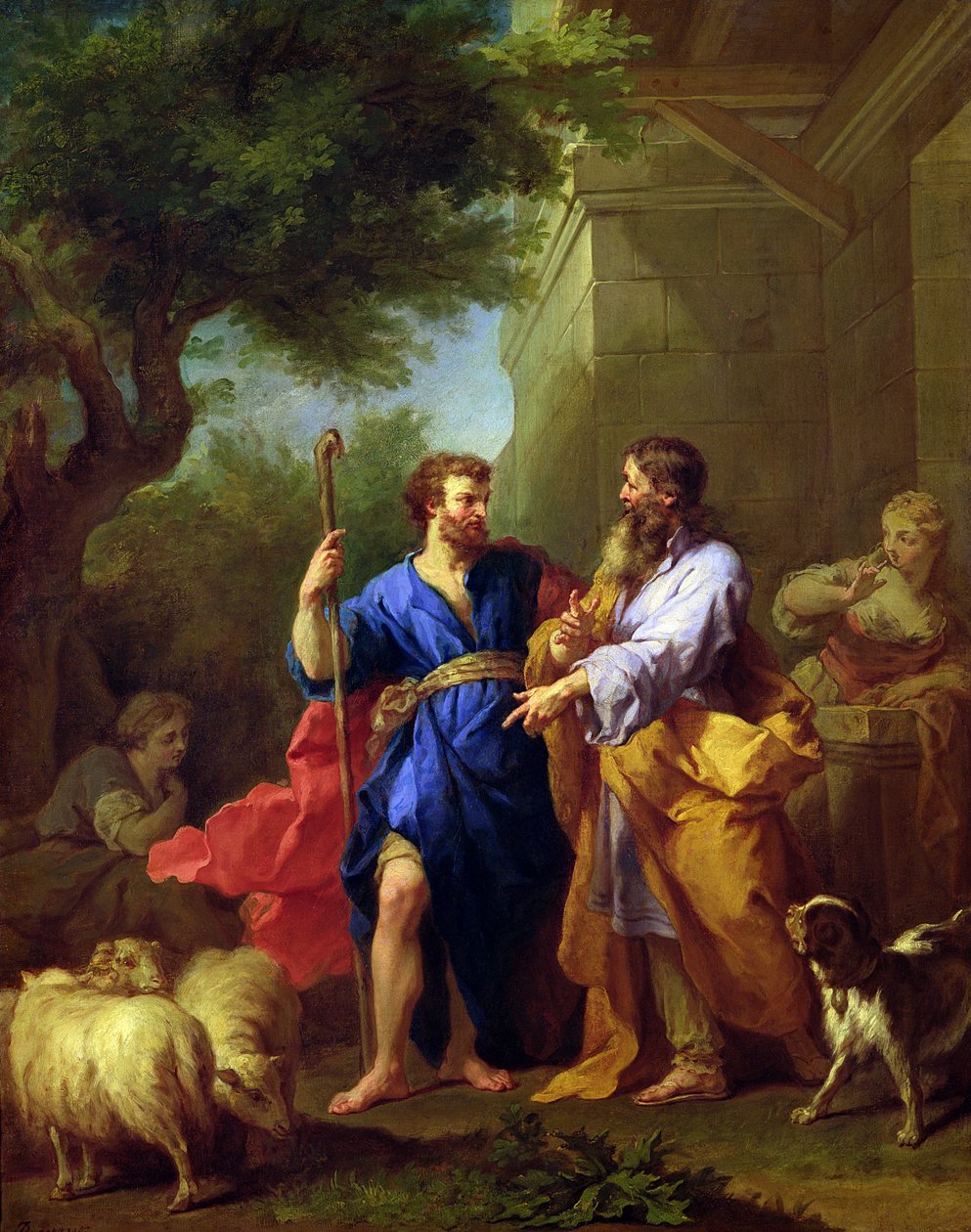 Jacob en Laban, voor 1737 door Jean Bernard Restout