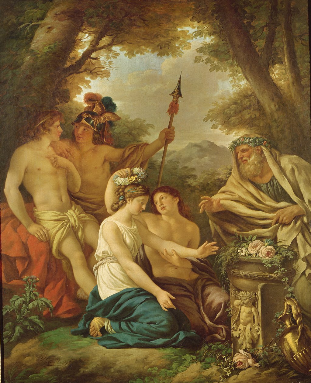 Een oud huwelijk door Jean Jacques II Lagrenee