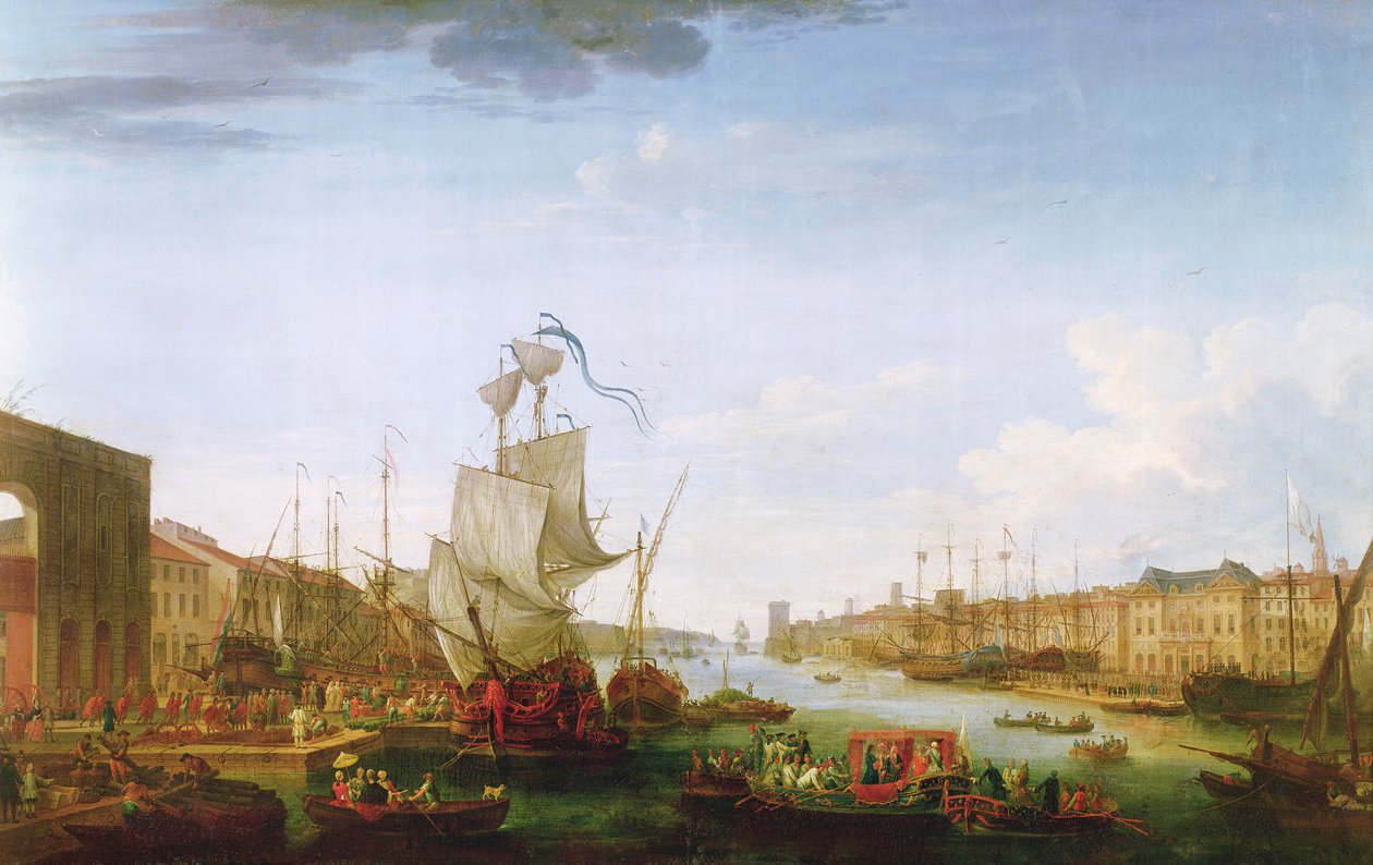 Inscheping van het expeditiekorps naar Minorca, 26 mei 1756 door Jean Joseph Kapeller