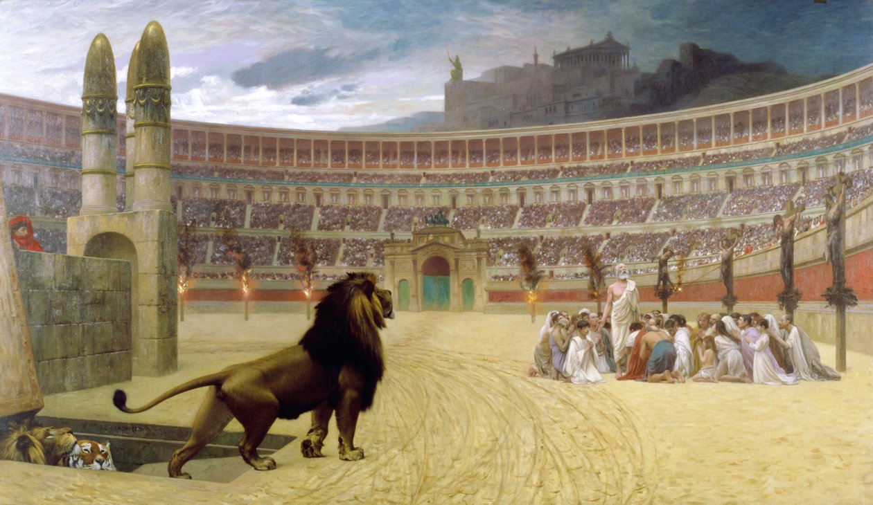 Het laatste gebed van de christelijke martelaar door Jean Leon Gerome