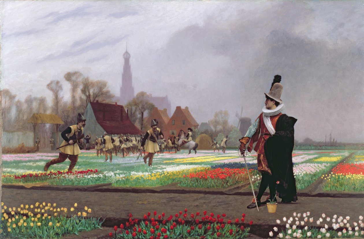 De Tulpgekte, 1882 door Jean Leon Gerome