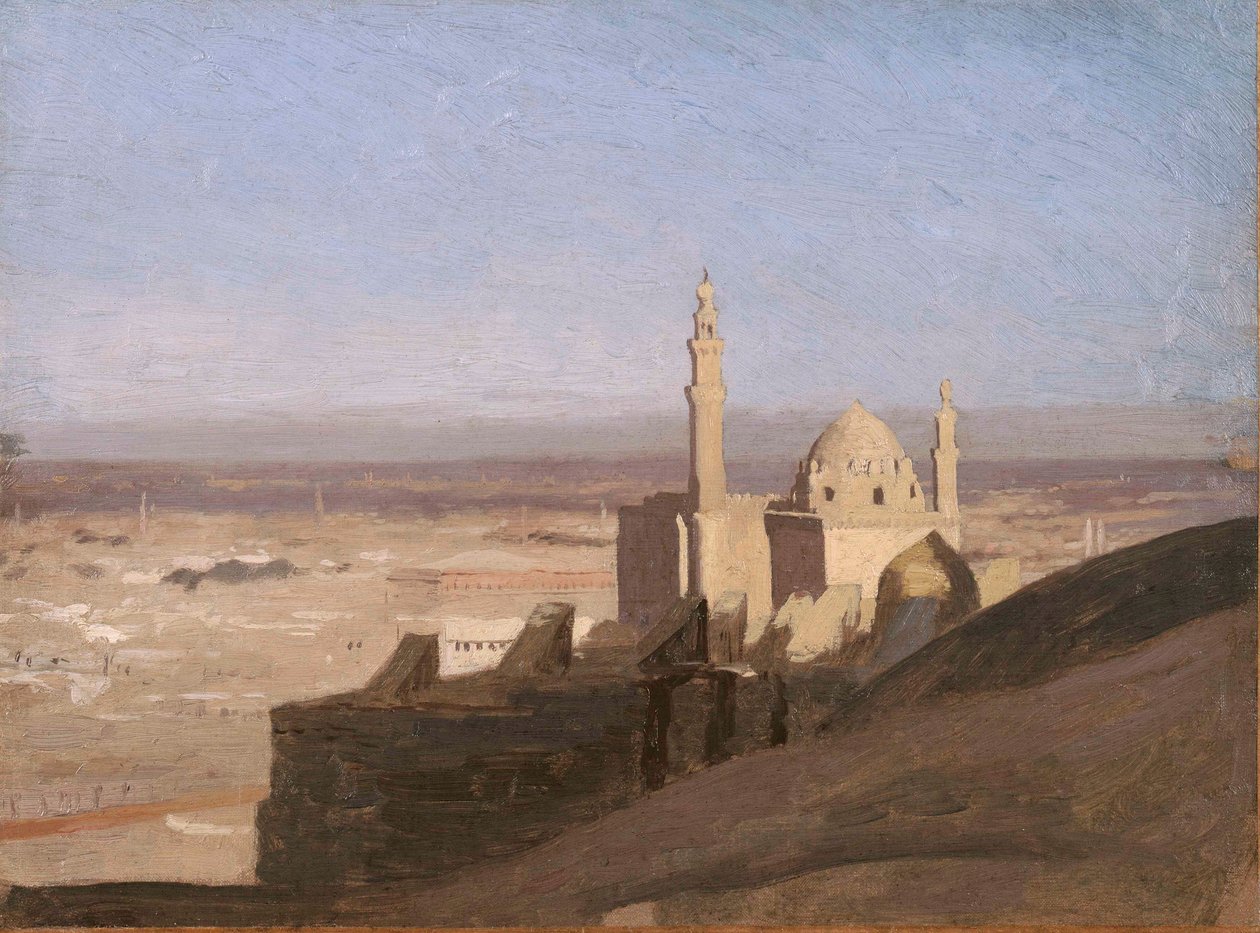 Uitzicht op Caïro, ca. 1861-62 door Jean Leon Gerome