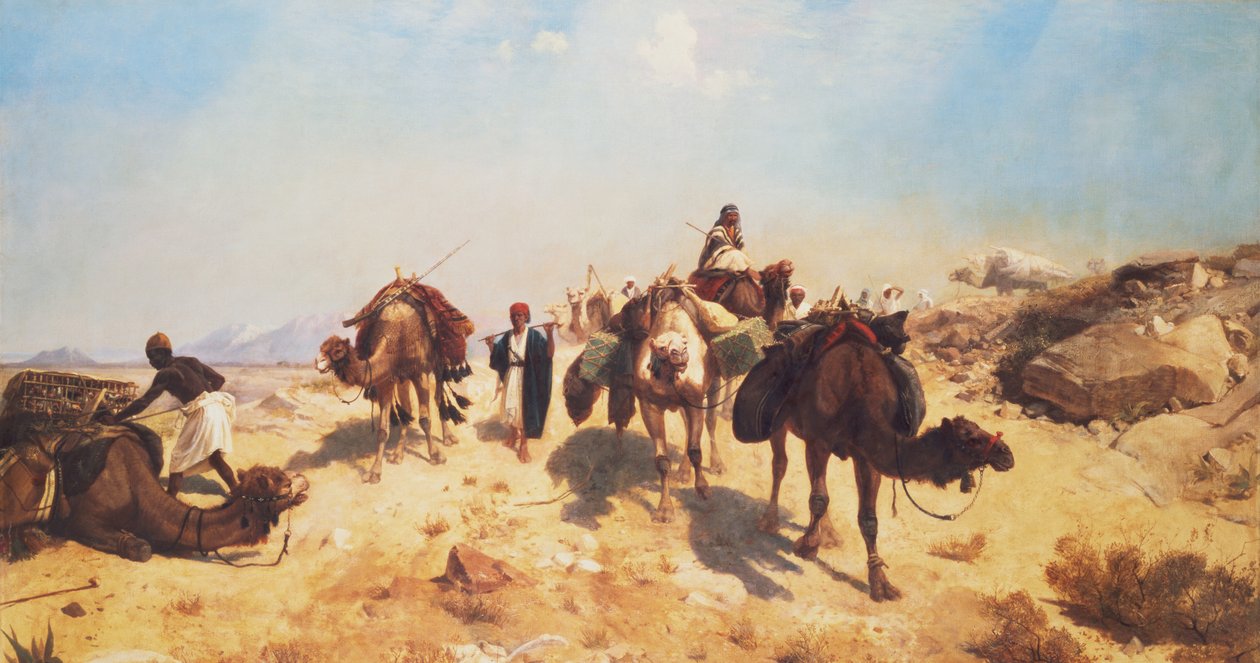 De woestijn oversteken door Jean Leon Gerome