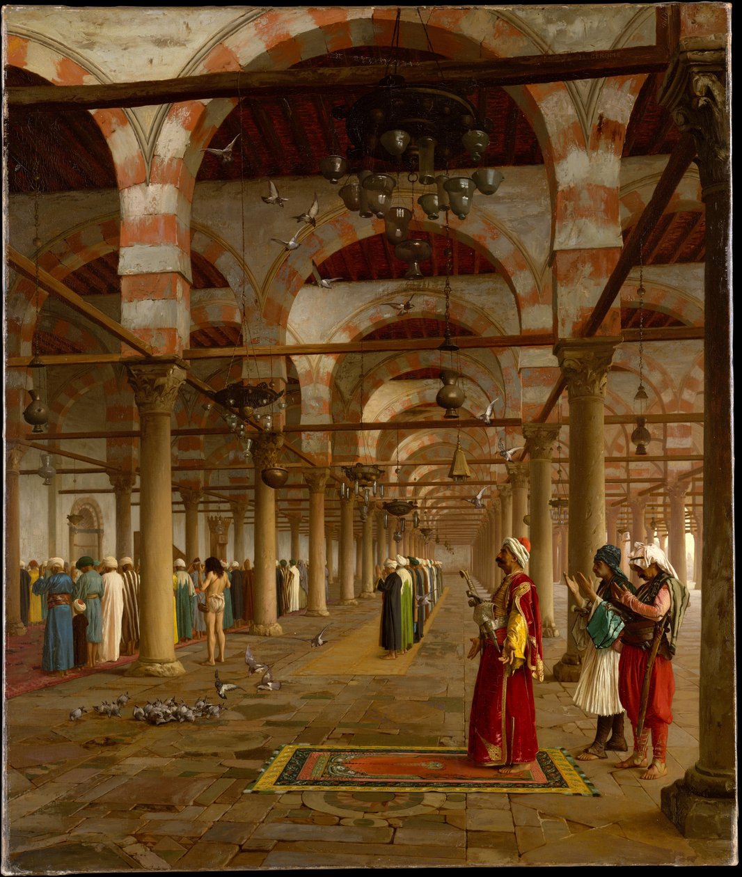 Gebed in de moskee door Jean Leon Gerome