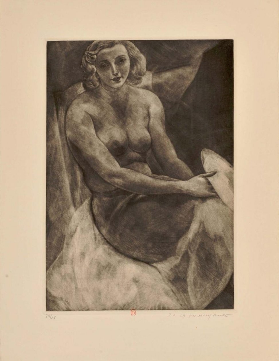 Gezichten, reeks van veertien gravures in mezzotint door Jean Louis Boussingault