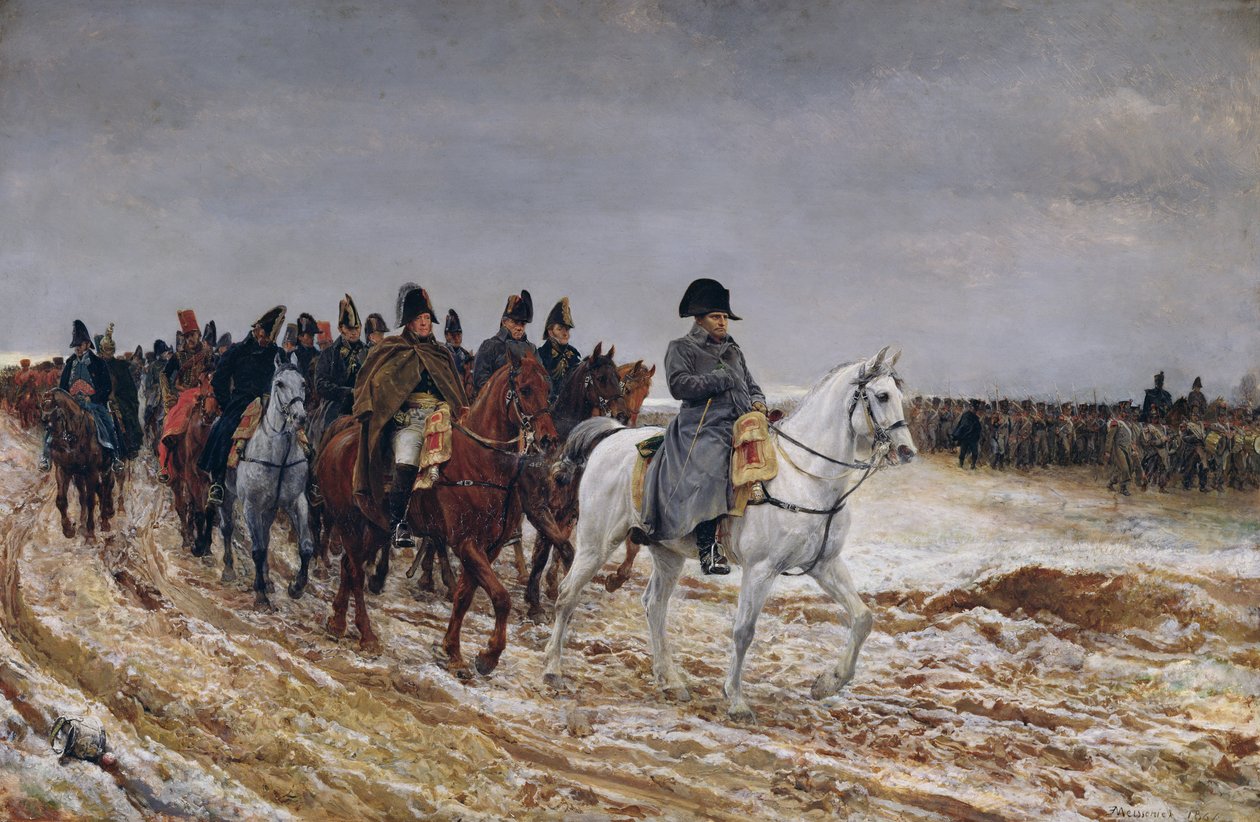 Napoleon (1769-1821) op campagne in 1814, 1864 door Jean Louis Ernest Meissonier
