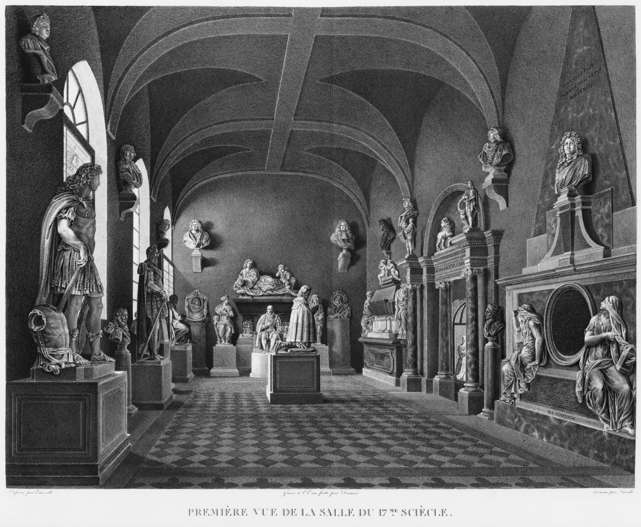 Eerste aanblik van de 17e-eeuwse kamer, Musée des Monuments Français, Parijs, illustratie uit 