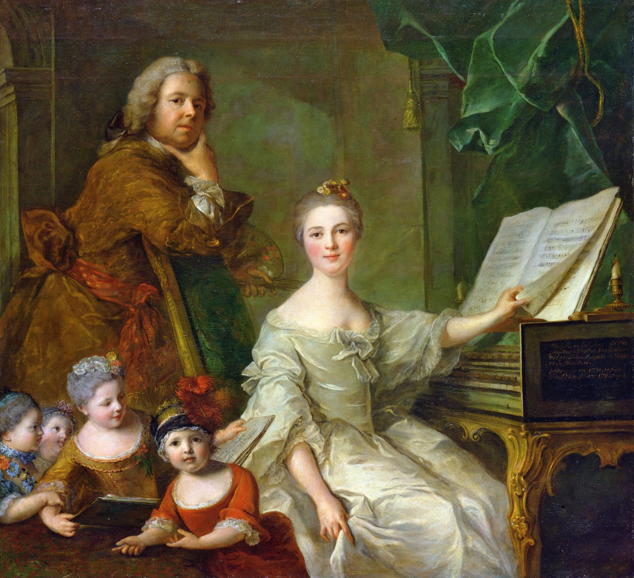 De kunstenaar en zijn familie door Jean Marc Nattier