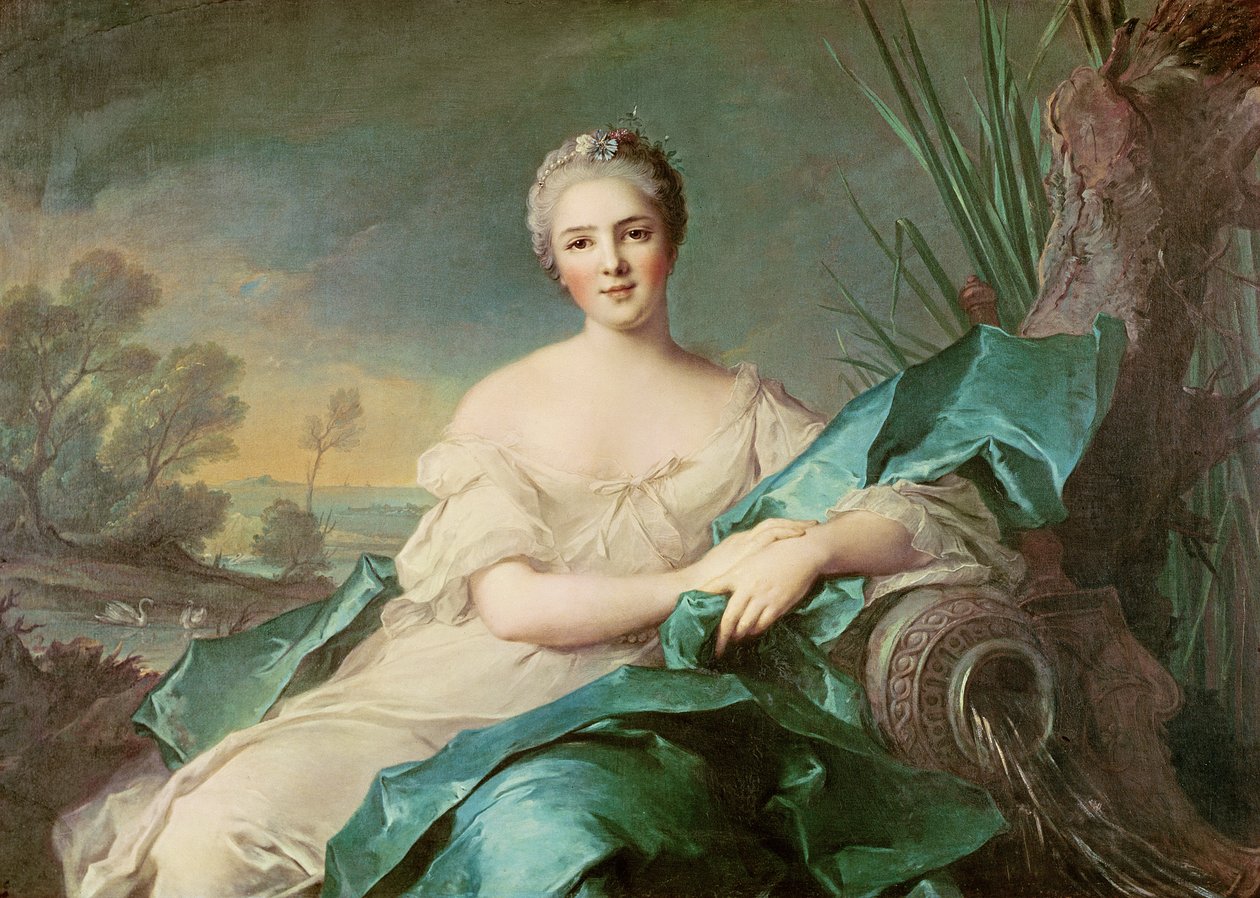 Victoire de France als het element Water, 1750-1 door Jean Marc Nattier