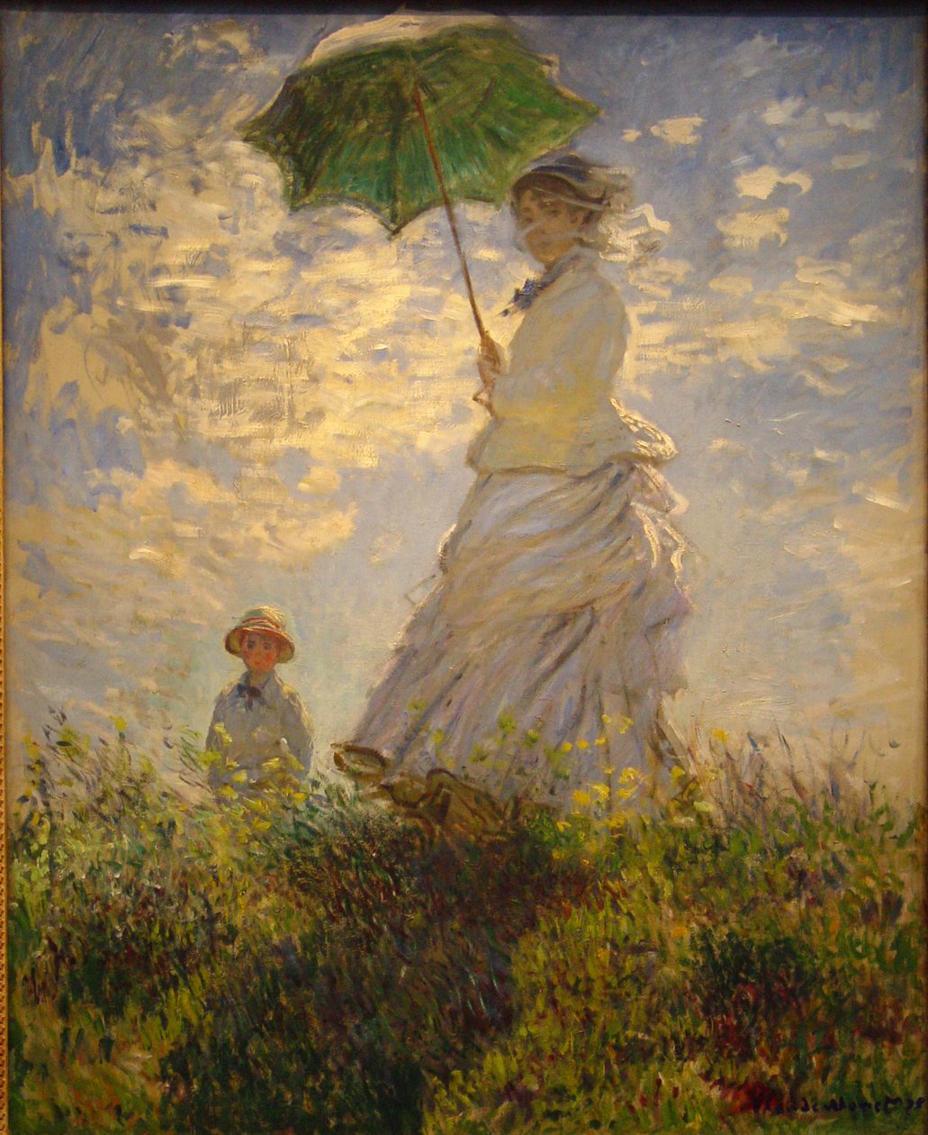 Vrouw met een parasol door Jean Monet
