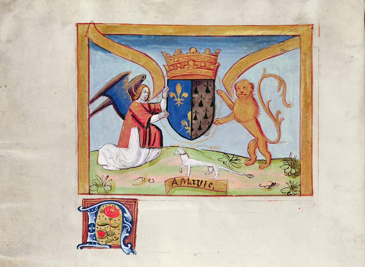 Wapen van Anne van Bretagne (1477-1514) 1515 door Jean Perreal