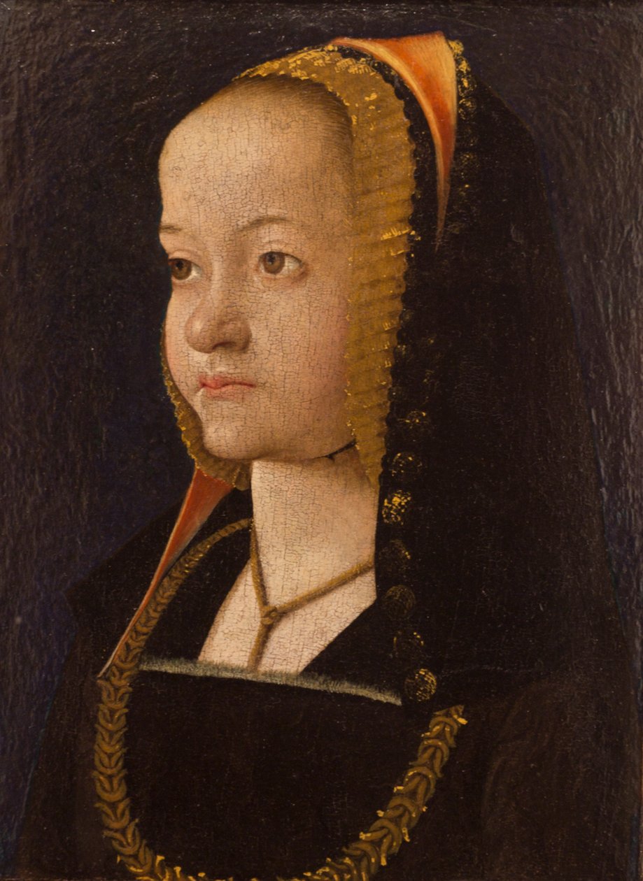 Portret van een vrouw door Jean Perreal