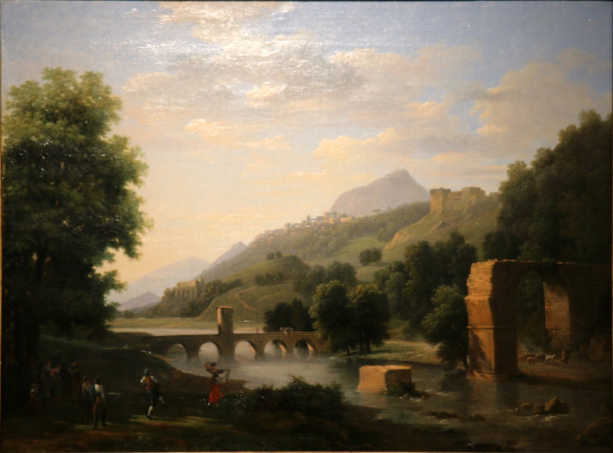 Italiaans landschap door Jean Victor Bertin