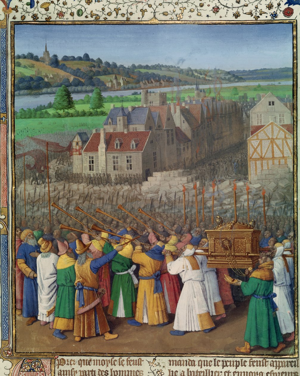 Ms Fr 247 f.89 De Val van Jericho, illustratie uit 
