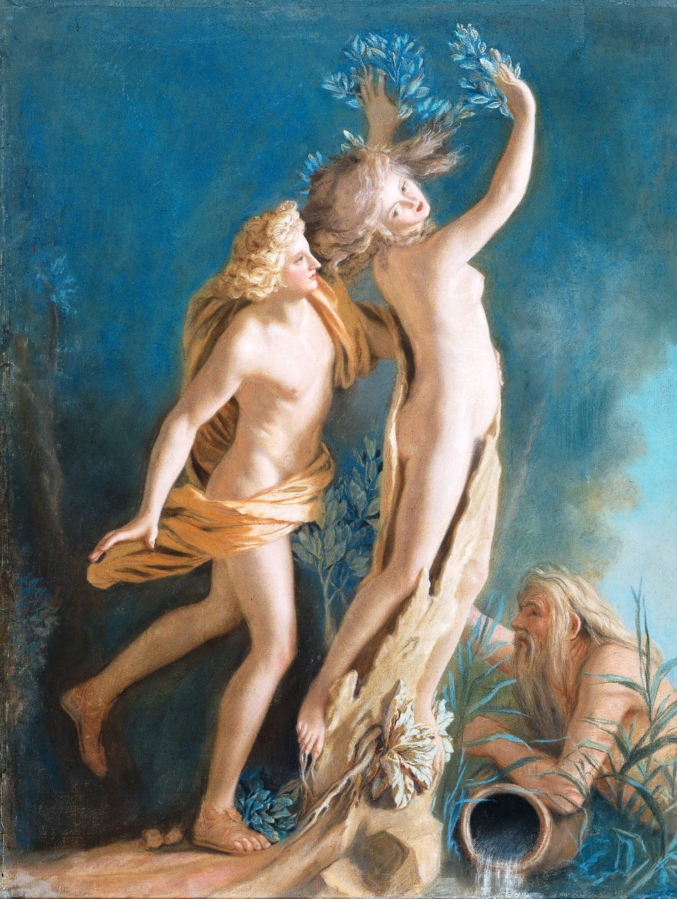 Apollo en Daphne, naar het beeld van Gianlorenzo Bernini in de Borghese verzameling te Rome door Jean Étienne Liotard