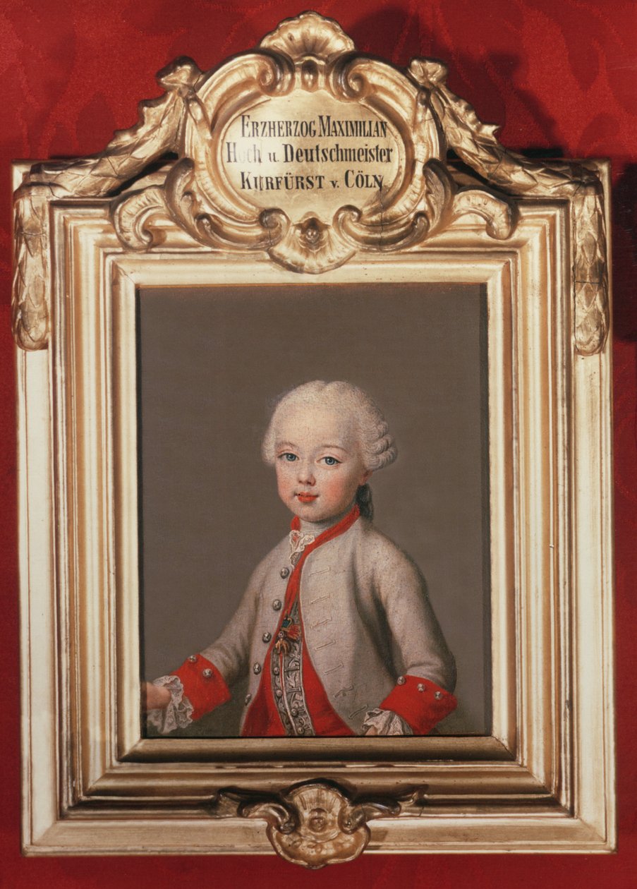 Maximiliaan (1756-1801) jongste zoon van Frans I en Maria Theresia van Oostenrijk (1717-80) later aartsbisschop-keurvorst van Keulen, 1762 door Jean Étienne Liotard