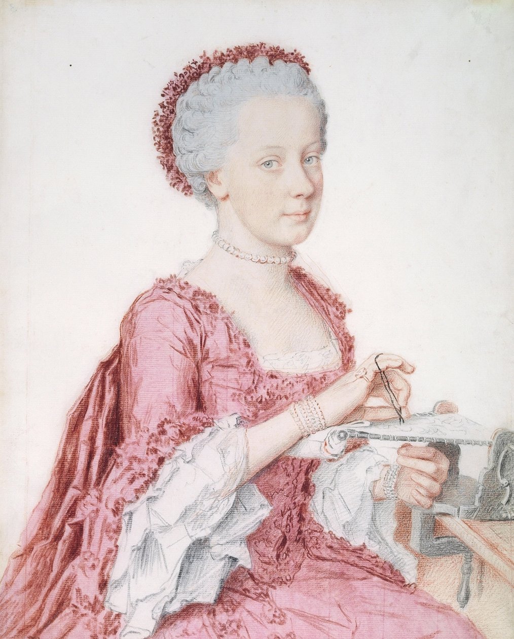 Portret van Aartshertogin Maria Amalia van Oostenrijk door Jean Étienne Liotard