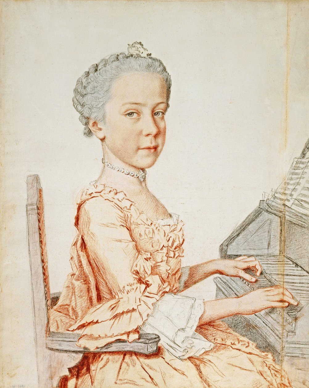 Portret van Aartshertogin Maria Josepha van Oostenrijk door Jean-Étienne Liotard