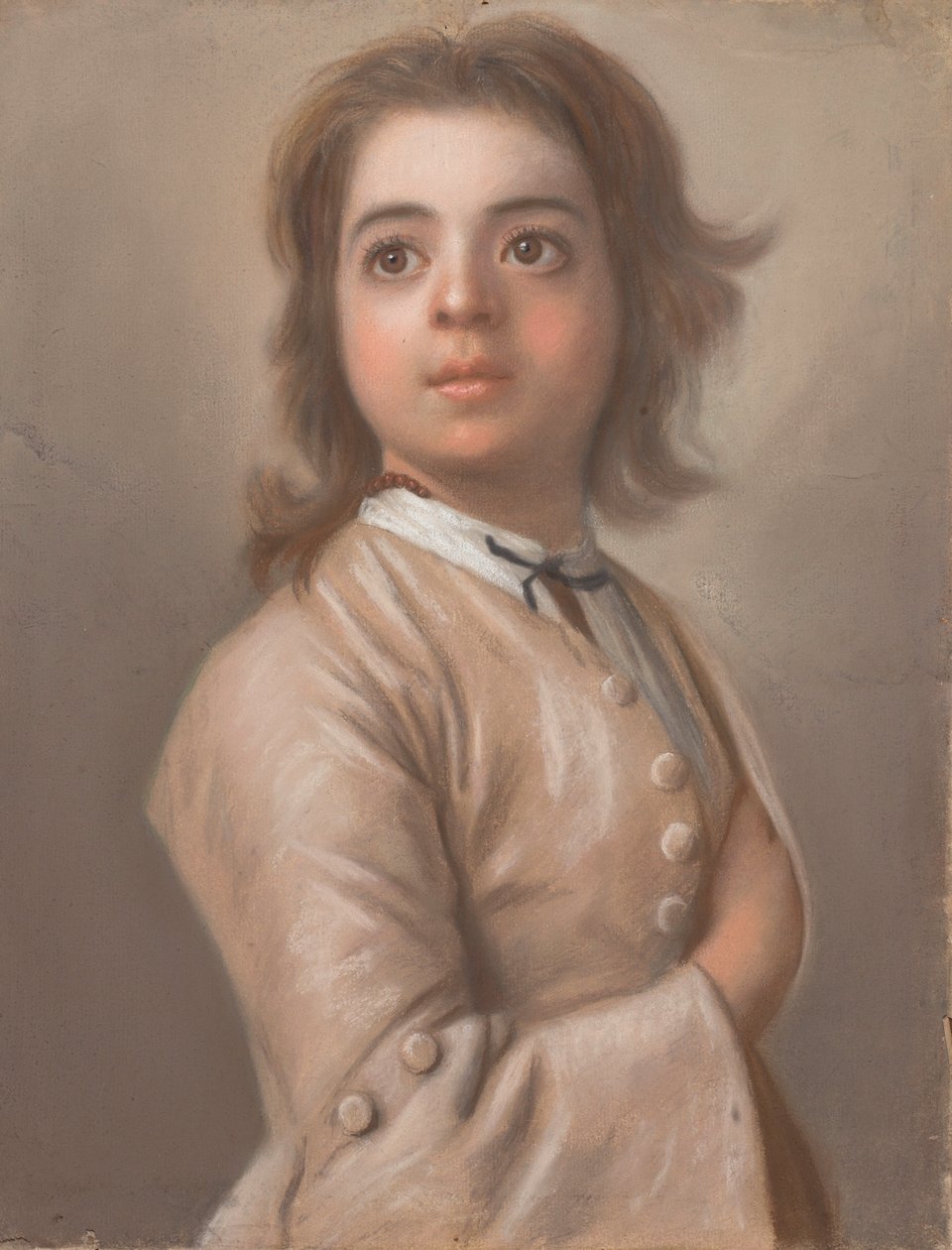 Studie van een jongen ter halve lijve door Jean Étienne Liotard