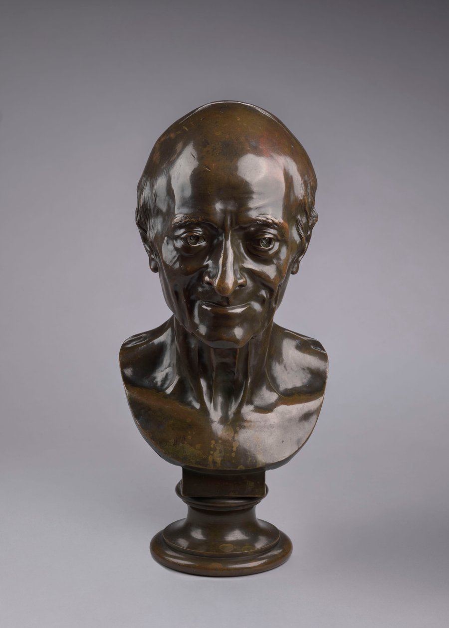 Portret van Voltaire door Jean-Antoine Houdon