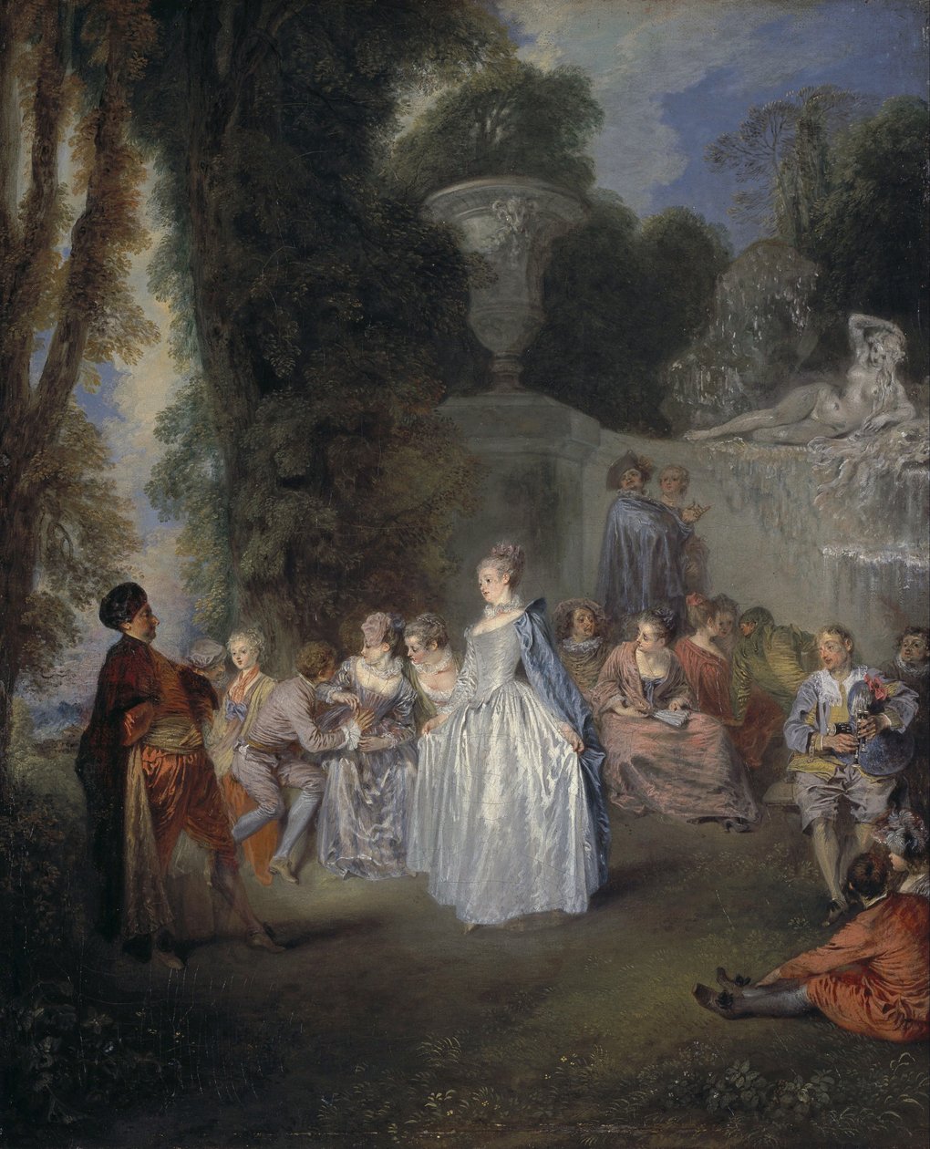 Venetiaanse feesten door Jean-Antoine Watteau