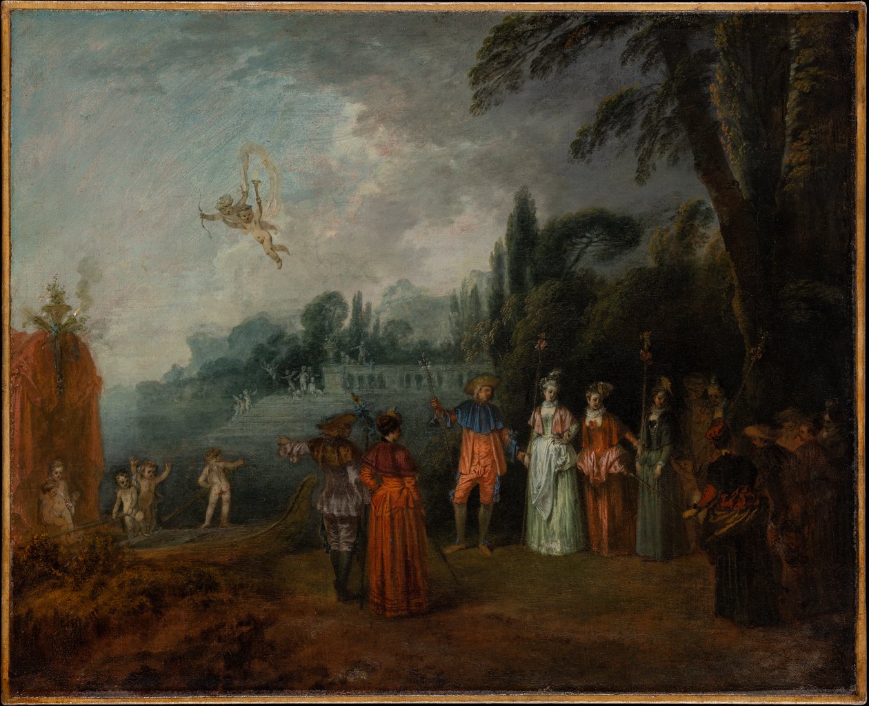 De inscheping naar Cythera door Jean-Antoine Watteau
